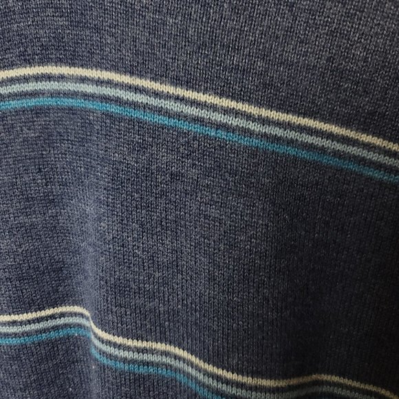 Van Heusen Studio blue striped pullover for men v-neck long sleeves size Small - Picture 4 of 7